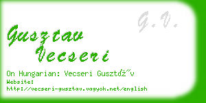 gusztav vecseri business card